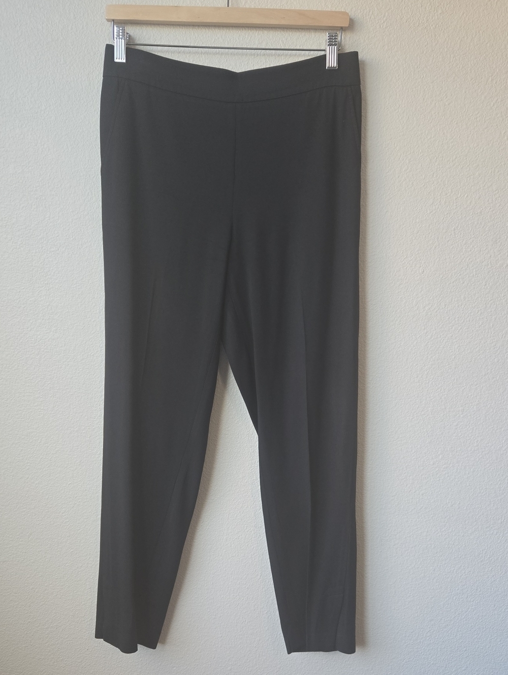 Vince Black Straight-Leg Pull-On Pants